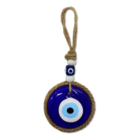 Pingente Decorativo Olho Grego Pendurável Em Vidro Cor Azul Foto 1