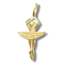 Pingente Em Ouro 18k Boneca/ Bailarina Chapa Trabalhada P176 Foto  mini 1