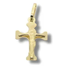 Pingente Em Ouro 18k Crucifixo 10x3,3mm P316 Foto mini 1