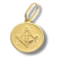 Pingente Em Ouro 18k Massonico Freemasonry Maçonaria P897 Foto mini 1