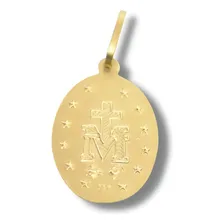 Pingente Em Ouro 18k Nossa Senhora Das Graças Milagrosa P228 Foto mini 2
