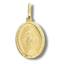 Pingente Em Ouro 18k Nossa Senhora Das Graças Milagrosa P228 Foto mini 1