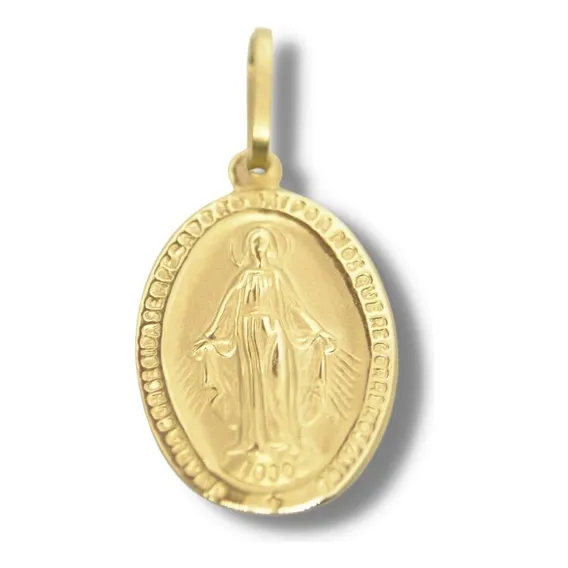 Pingente Em Ouro 18k Nossa Senhora Das Graças Milagrosa P228 Foto 1