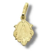 Pingente Em Ouro 18k Nossa Senhora De Aparecida P902 Foto  mini 1