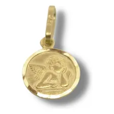 Pingente Em Ouro 18k Redondo Anjo/anjinho 8,4mm P232 Foto mini 1