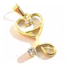 Pingente Enfermagem Esteto Coração Folheado A Ouro 18k Foto mini 1