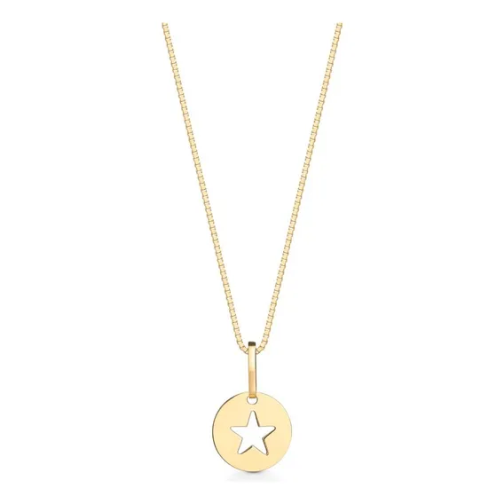 Pingente Estrela Em Ouro Amarelo 18k Foto 1