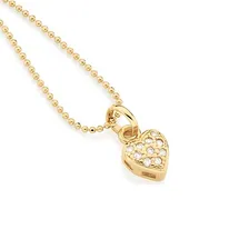 Pingente Folheado Ouro Rommanel Mini Coração Pedras 541537 Cor Dourado Foto mini 1