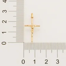 Pingente Folheado Ouro Rommanel Unissex Crucifixo Cruz Cristo Cor Dourado Foto mini 2