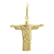 Pingente Jesus Cristo Deus Folheado Ouro 18k Foto mini 1