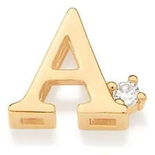 Pingente Letra Banhado Ouro Rommanel 542479 Com Pedra Lindo Foto mini 1