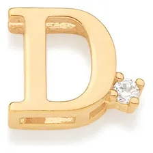 Pingente Letra Banhado Ouro Rommanel 542479 Com Pedra Lindo Foto mini 3