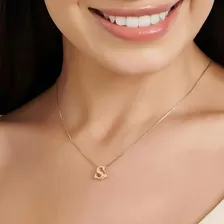 Pingente Letra Banhado Ouro Rommanel 542479 Com Pedra Lindo Foto mini 4