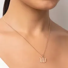 Pingente Letra Gótica 18k Letra W 542787 Rommanel Foto mini 4