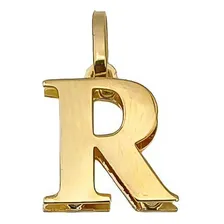 Pingente Letra R Galeria Em Ouro 18k Foto mini 1