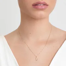 Pingente Letra U Em Ouro Amarelo 18k Foto mini 2