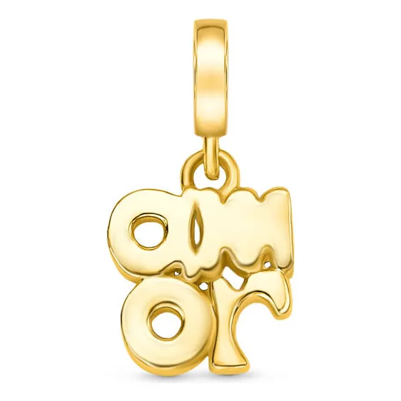 Pingente Life Amor Prata Com Banho Ouro Amarelo Foto 1