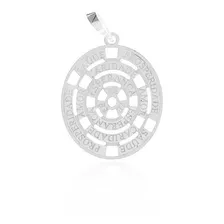 Pingente Mandala Esperança Caridade Prosperidade Prata 925 Cor Cinza Foto  mini 1