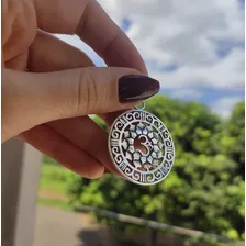 Pingente Mandala SÃmbolo Om Grande Em Prata 925 Maciça Foto mini 3