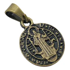 Pingente Medalha De São Bento Dourada Pequena Foto mini  2