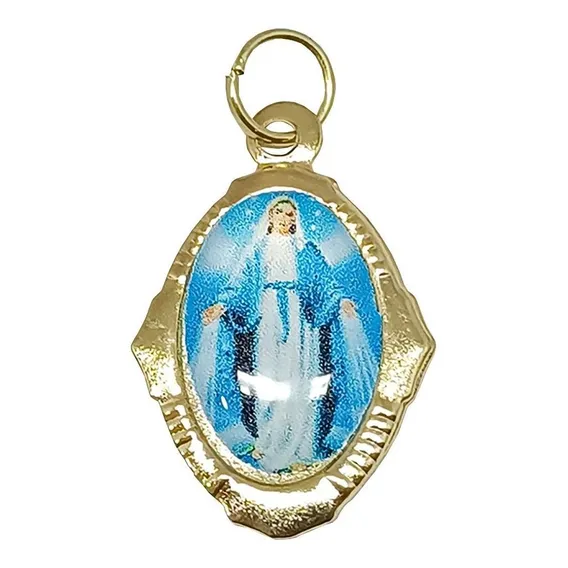 Pingente Medalha Nossa Senhora Das Graças Resinada Foto 1