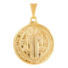 Pingente Medalha São Bento Banhado A Ouro 18k Foto mini 1