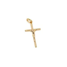 Pingente Médio Banhado Ouro Unissex Crucifixo Jesus Com Cor Dourado Foto mini 1