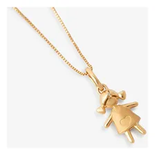 Pingente Menina Em Ouro Amarelo 18k Foto mini 3