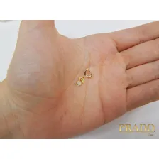Pingente Menina Filha Coração Em Ouro 18k Cor Amarelo Foto mini  3