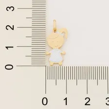 Pingente Menina Rommanel 542453 Com Rhodium Folheado Ouro Foto mini 4
