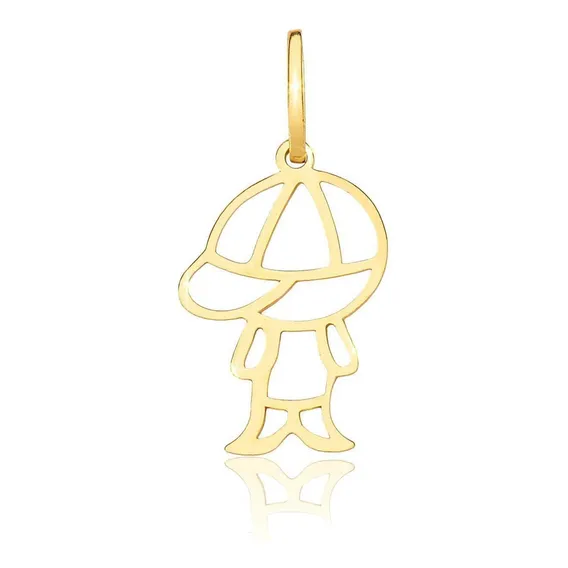 Pingente Menino Ouro 18k Foto 1