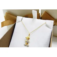 Pingente Menino Skate Com Corrente Singapura Em Ouro 18k Cor Amarelo Foto mini 4