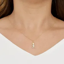 Pingente Menino Skate Com Corrente Singapura Em Ouro 18k Cor Amarelo Foto mini  2