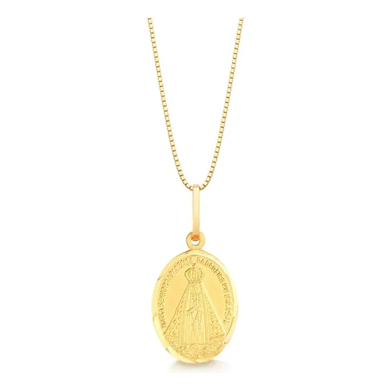 Pingente Nossa Senhora Aparecida Em Ouro Amarelo 18k Foto 1