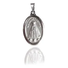 Pingente Nossa Senhora Aparecida Oval Aço Inox Foto  mini 1