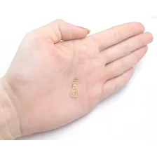 Pingente Nossa Senhora Em Ouro 18k Vazada Laser Cor Amarelo Foto mini 4