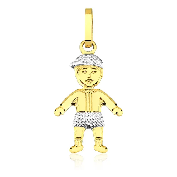Pingente Ouro 18k Menino Cor Amarelo Foto 1