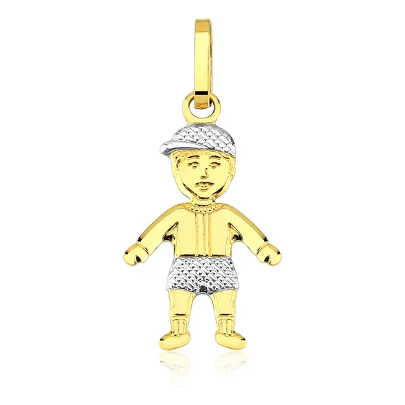 Pingente Ouro 18k Menino Cor Amarelo Foto 1