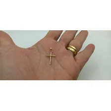 Pingente Para Corrente- Crucifixo Amarrado Ouro 18k-750 Cor Dourado Foto mini 4