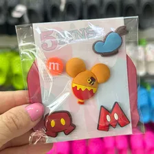 Pingente Para Sapato Kit 5 Bottons Jibbtz De Personagem Mickey Foto mini 2