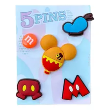 Pingente Para Sapato Kit 5 Bottons Jibbtz De Personagem Mickey Foto mini 1
