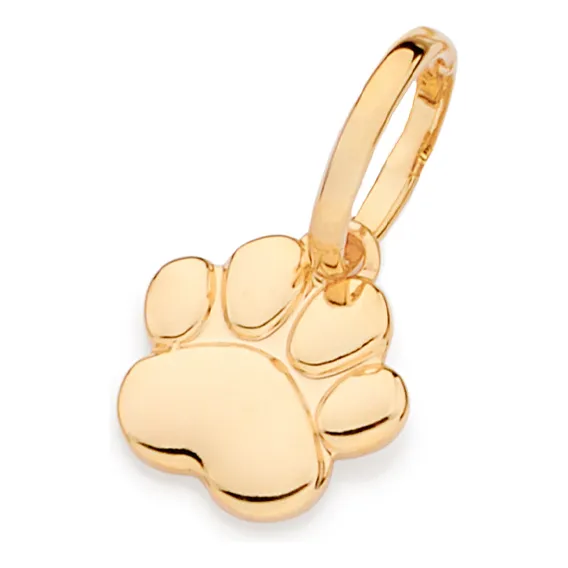 Pingente Pata De Pet 18k 542767 Rommanel Cor Dourado Foto 1