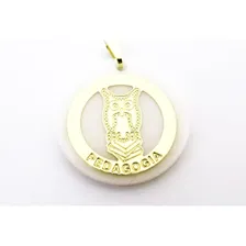 Pingente Pedagogia Pedagoga Folheado A Ouro 18k Foto  mini 1