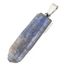 Pingente Pedra Cianita Azul Bruta São Miguel Cristal Bruto Foto mini 1