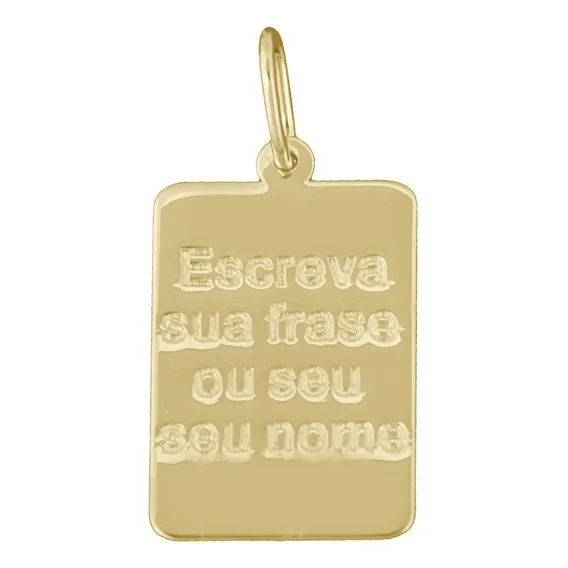 Pingente Personalizado Em Ouro 18k Pingente Personalizado Cor Dourado Foto 1