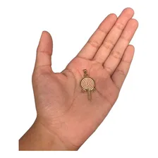 Pingente Pirulito Erê Umbanda 3,5 Cm Em Metal Dourado Foto mini  3