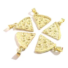 Pingente Pizza Best Friends Amigas Folheado Ouro 18k Foto  mini 1