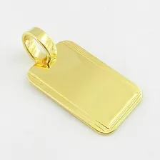Pingente Placa 25mm Folheado Ouro Pi114 Foto mini 2