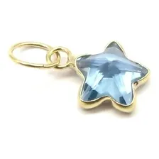 Pingente Ponto De Luz Estrela Joia Ouro 18k / 750 Cor Branco Foto mini 2
