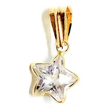 Pingente Ponto De Luz Estrela Joia Ouro 18k / 750 Cor Branco Foto mini 1